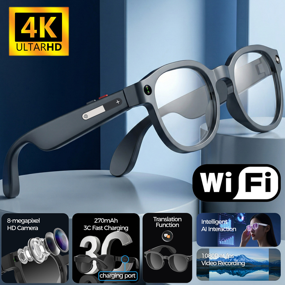 Smart Glasses Lens - 2026 AI Smart Glasses AI-vertaling 8MP