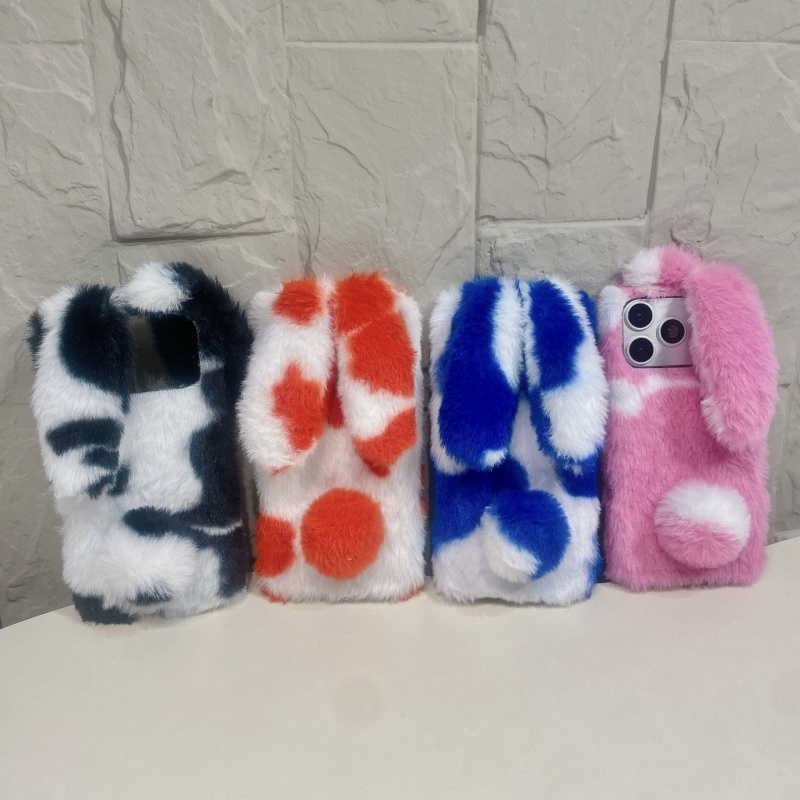 Apple Iphone 15 Pro Max - Schattige konijnenprint pluche telefoonhoesjes voor iPhone