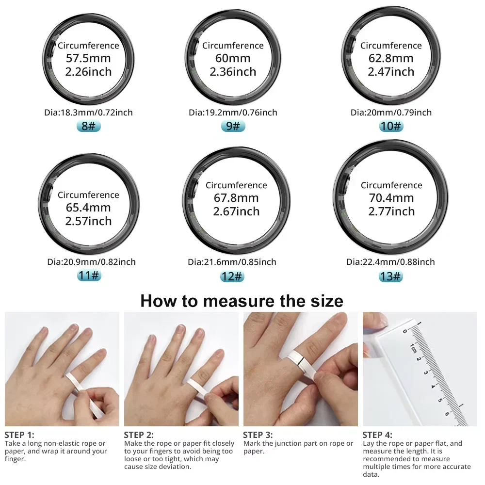 R09 Smart Ring Heren Dames met - Temperature Ring Skin recensie en prijs