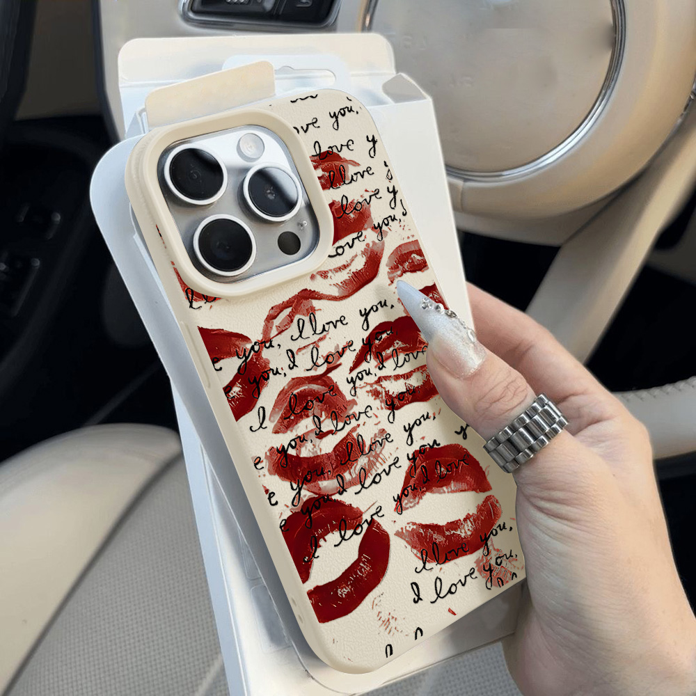 Heldere Rode Lippen Lederen Te - Apple Iphone 15 Pro Max recensie en prijs