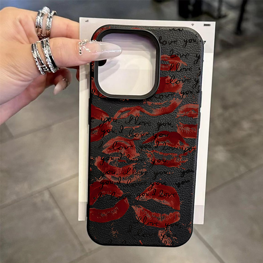 Heldere Rode Lippen Lederen Te - Apple Iphone 15 Pro Max recensie en prijs